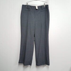 Ann Taylor Curvy Fit Pants Gray Womens 16 Dress Pants Wide Leg 83301728 / 167838